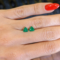 1.05 Ct.Tw.Total Carat Weight Emerald Pair from Zambia Life Style