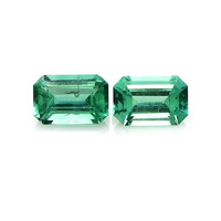 0.96 Ct.Tw.Total Carat Weight Emerald Pair from Zambia Video