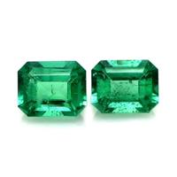 0.97 Ct.Tw.Total Carat Weight Emerald Pair from Zambia Video