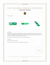 1.05 Ct.Tw.Total Carat Weight Emerald Pair from Zambia Appraisal
