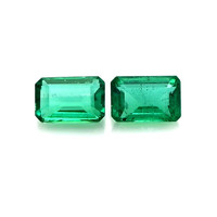 1.05 Ct.Tw.Total Carat Weight Emerald Pair from Zambia Video