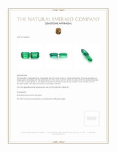 1.10 Ct.Tw.Total Carat Weight Emerald Pair from Zambia Appraisal