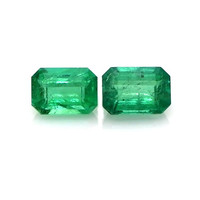 1.10 Ct.Tw.Total Carat Weight Emerald Pair from Zambia Video
