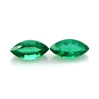 0.73 Ct.Tw.Total Carat Weight Emerald Pair from Zambia Video