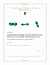 2.45 Ct.Tw.Total Carat Weight Emerald Pair from Zambia Appraisal