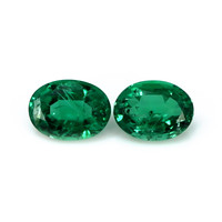 2.20 Ct.Tw.Total Carat Weight Emerald Pair from Zambia Video
