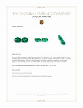 2.67 Ct.Tw.Total Carat Weight Emerald Pair from Zambia Appraisal