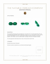 2.67 Ct.Tw.Total Carat Weight Emerald Pair from Zambia Appraisal