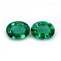 2.64 Ct.Tw.Total Carat Weight Emerald Pair from Zambia Video