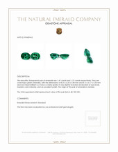 2.74 Ct.Tw.Total Carat Weight Emerald Pair from Zambia Appraisal