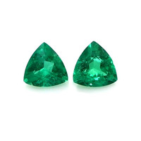 0.68 Ct.Tw.Total Carat Weight Emerald Pair from Zambia Video
