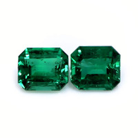 2.40 Ct.Tw.Total Carat Weight Emerald Pair from Zambia Video