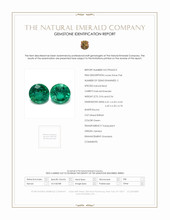 1.88 Ct.Tw.Total Carat Weight Emerald Pair from Zambia Scan Report