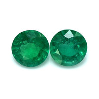 1.86 Ct.Tw.Total Carat Weight Emerald Pair from Zambia Video