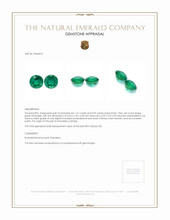 1.97 Ct.Tw.Total Carat Weight Emerald Pair from Zambia Appraisal