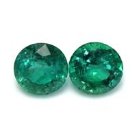 2.13 Ct.Tw.Total Carat Weight Emerald Pair from Zambia Video