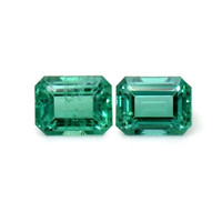 0.58 Ct.Tw.Total Carat Weight Emerald Pair from Zambia Video
