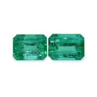 1.49 Ct.Tw.Total Carat Weight Emerald Pair from Zambia Video