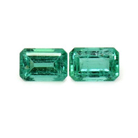 0.89 Ct.Tw.Total Carat Weight Emerald Pair from Zambia Video