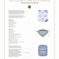 0.74 Ct.Tw.Total Carat Weight Emerald Pair from Zambia 3 D Scan Report