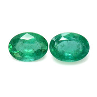 2.28 Ct.Tw.Total Carat Weight Emerald Pair from Zambia Video