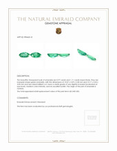 2.08 Ct.Tw.Total Carat Weight Emerald Pair from Zambia Appraisal