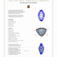 2.08 Ct.Tw.Total Carat Weight Emerald Pair from Zambia 3 D Scan Report