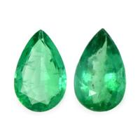 1.32 Ct.Tw.Total Carat Weight Emerald Pair from Zambia Video