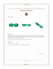 2.80 Ct.Tw.Total Carat Weight Emerald Pair from Zambia Appraisal