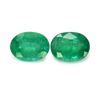 2.80 Ct.Tw.Total Carat Weight Emerald Pair from Zambia Video