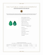 1.55 Ct.Tw.Total Carat Weight Emerald Pair from Zambia Scan Report