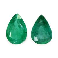 1.55 Ct.Tw.Total Carat Weight Emerald Pair from Zambia Video