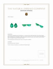 1.97 Ct.Tw.Total Carat Weight Emerald Pair from Zambia Appraisal