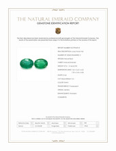 2.00 Ct.Tw.Total Carat Weight Emerald Pair from Zambia Scan Report