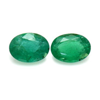 2.00 Ct.Tw.Total Carat Weight Emerald Pair from Zambia Video