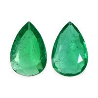 1.69 Ct.Tw.Total Carat Weight Emerald Pair from Zambia Video