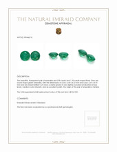 2.16 Ct.Tw.Total Carat Weight Emerald Pair from Zambia Appraisal