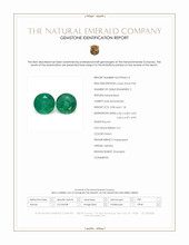 2.16 Ct.Tw.Total Carat Weight Emerald Pair from Zambia Scan Report