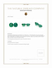 2.23 Ct.Tw.Total Carat Weight Emerald Pair from Zambia Appraisal