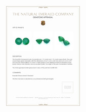 2.25 Ct.Tw.Total Carat Weight Emerald Pair from Zambia Appraisal