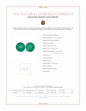 2.25 Ct.Tw.Total Carat Weight Emerald Pair from Zambia Scan Report