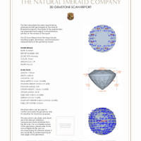 2.63 Ct.Tw.Total Carat Weight Emerald Pair from Zambia 3 D Scan Report