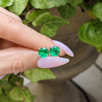 2.00 Ct.Tw.Total Carat Weight Emerald Pair from Zambia Life Style