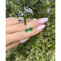 2.00 Ct.Tw.Total Carat Weight Emerald Pair from Zambia Life Style
