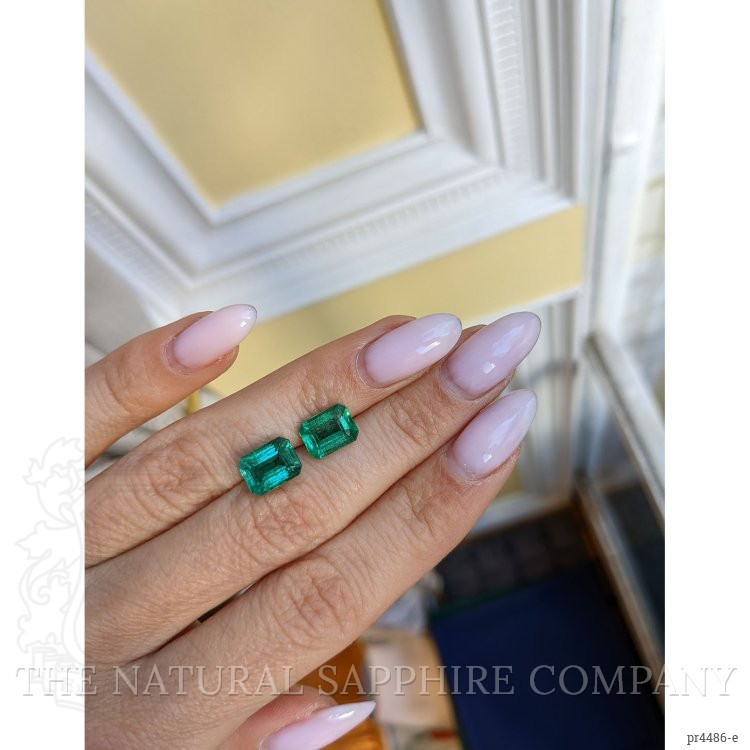 4.52 Ct.Tw. Emerald Pair from Zambia