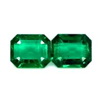 6.21 Ct.Tw.Total Carat Weight Emerald Pair from Zambia Video
