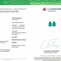 9.02 Ct.Tw.Total Carat Weight Emerald Pair from Colombia Scan Report