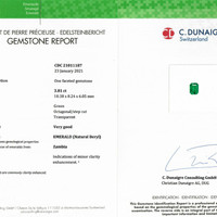7.23 Ct.Tw.Total Carat Weight Emerald Pair from Zambia Scan Report