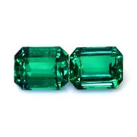 7.23 Ct.Tw.Total Carat Weight Emerald Pair from Zambia Video