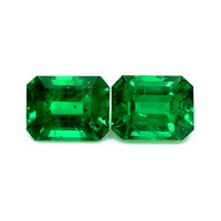 6.28 Ct.Tw.Total Carat Weight Emerald Pair from Zambia Video